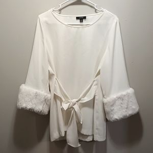 Alfani faux fur cuff top